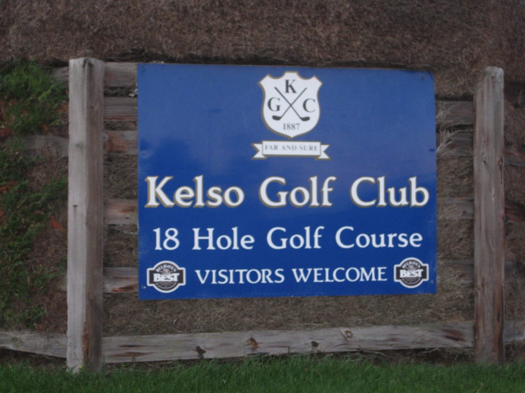 Kelso golf course sign
